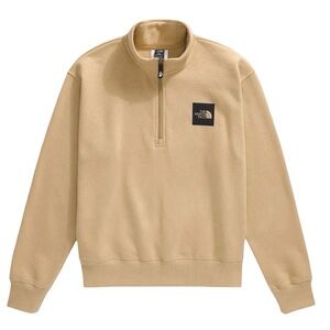 The North Face Womens Box Half Dome 1/4 Zip Khaki Stone XL BNWT Fleece